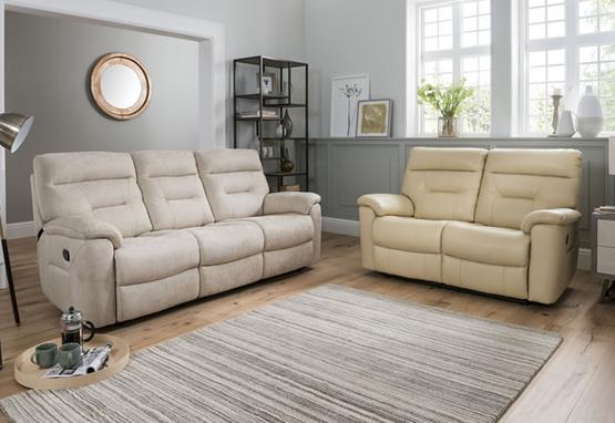 Greta range featuring recliners, sofas and chairs