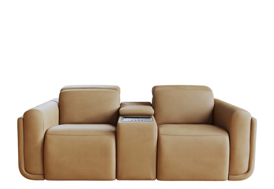 Beck two seater sofa with console